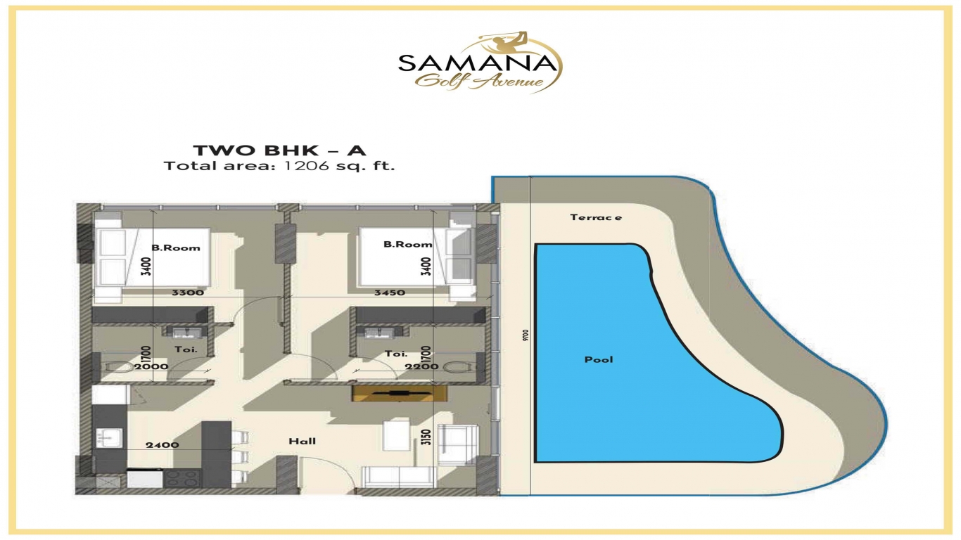 Samana Golf Avenue Dubai Studio city-Samana Golf Avenue plan2.jpg
